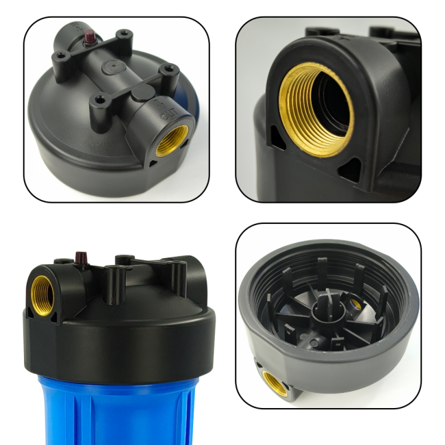 Верхняя часть корпуса магистрального фильтра 20ВВ 1" синий ФИЛЬТРОБАЗА