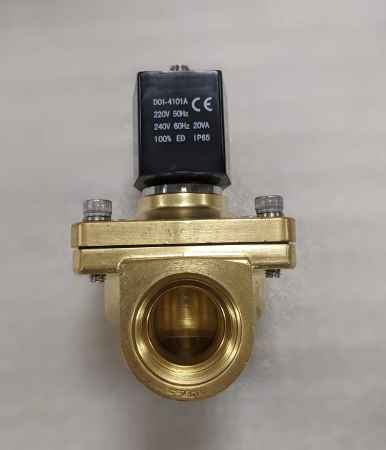 Соленоидный клапан электромагнитный 2W-25NK нормально закрытый, 1", 220V, латунь