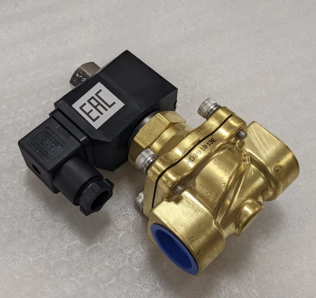 Соленоидный клапан электромагнитный 2W-25NK нормально закрытый, 1", 220V, латунь