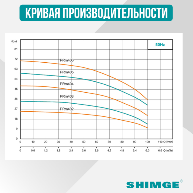 Многоступенчатый насос Shimge PRm406