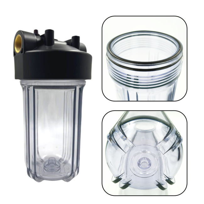 Корпус магистрального фильтра 10BB 1", прозрачный, ФИЛЬТРОБАЗА