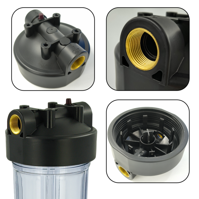 Корпус магистрального фильтра 10BB 1", прозрачный, ФИЛЬТРОБАЗА