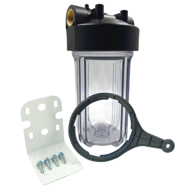 Корпус магистрального фильтра 10BB 1", прозрачный, ФИЛЬТРОБАЗА