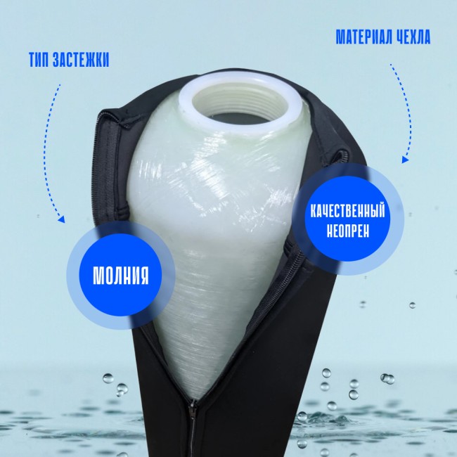 Термоизоляционный чехол на колонну 0844 тип застежки Термоизоляционный чехол на колонну 0844 тип застежки